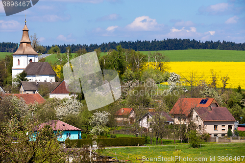 Image of Small church in village