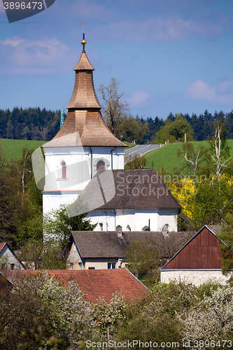Image of Small church in village