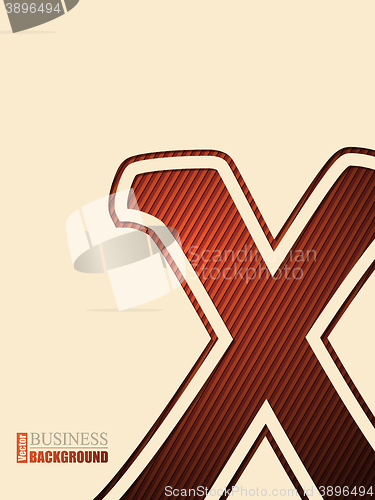 Image of Business brochure template with striped orange X
