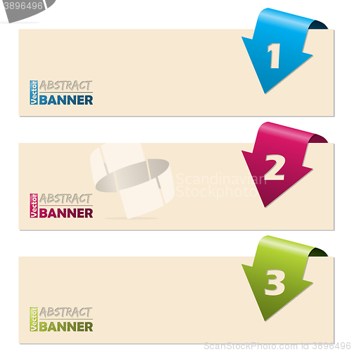 Image of Simplistic banners with folding arrows