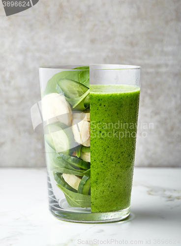 Image of glass of green smoothie