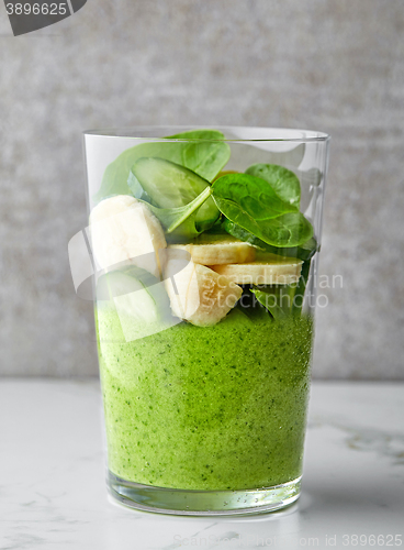 Image of glass of green smoothie