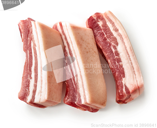 Image of fresh raw meat on white background