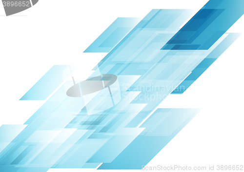 Image of Hi-tech blue shapes abstract background