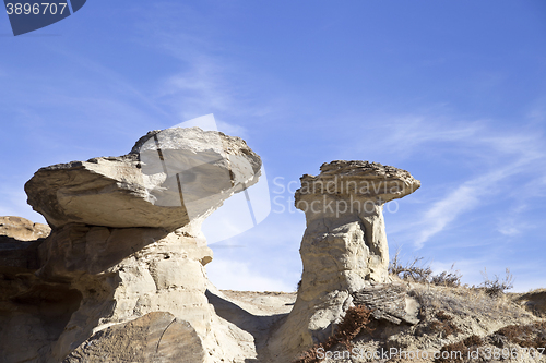 Image of Badlands Alberta  hoo doo