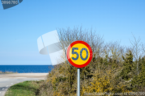 Image of Speed limit roadsign