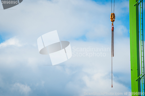 Image of Crane in blue sky