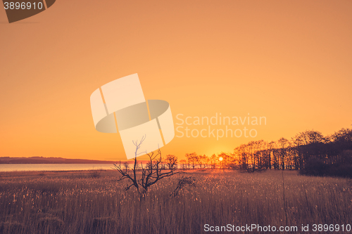 Image of Sunrise over a lake