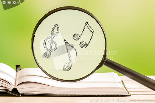 Image of Music search with notes