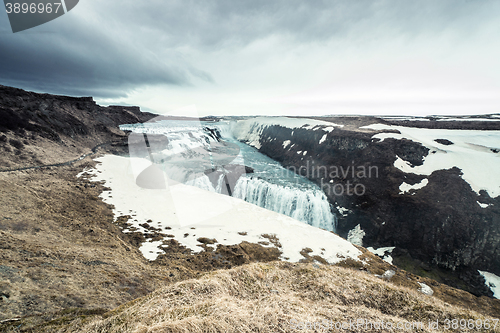 Image of Iceland landscape with the Gullfoss waterfall