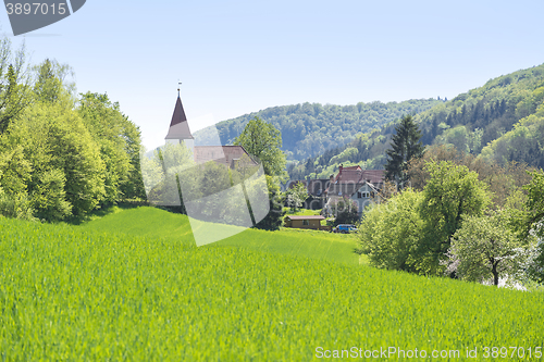 Image of rural springtime scenery around Steinkirchen