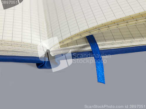 Image of notebook and bookmark