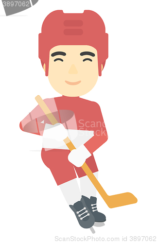 Image of Ice-hockey male player.