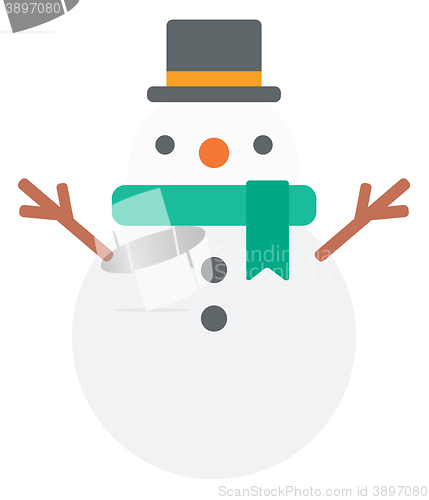 Image of Funny snowman in hat.