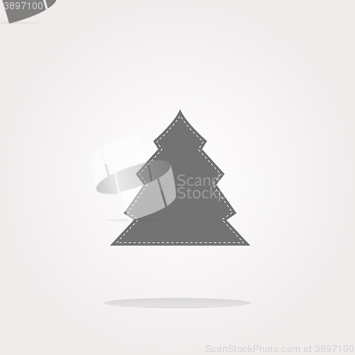 Image of vector button with christmas tree on it. Web Icon Art. Graphic Icon Drawing