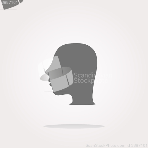 Image of vector Idea head icon button. Web Icon Art. Graphic Icon Drawing