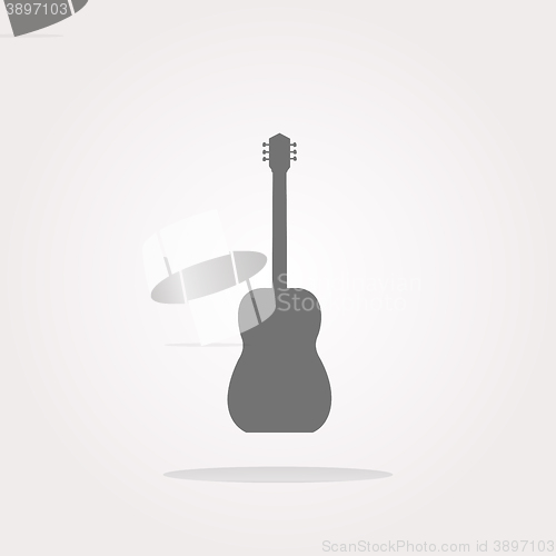 Image of vector Guitar - icon button isolated. Web Icon Art. Graphic Icon Drawing