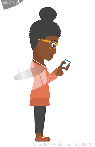 Image of Business woman using mobile phone
