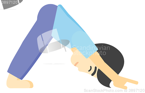 Image of Man practicing yoga.