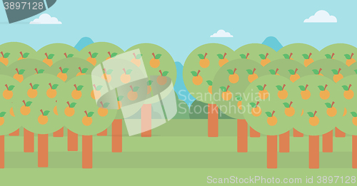 Image of Background of orange trees.