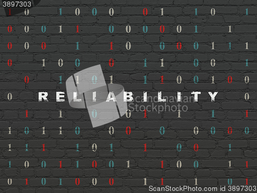 Image of Finance concept: Reliability on wall background