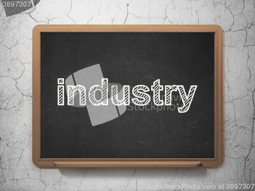 Image of Business concept: Industry on chalkboard background