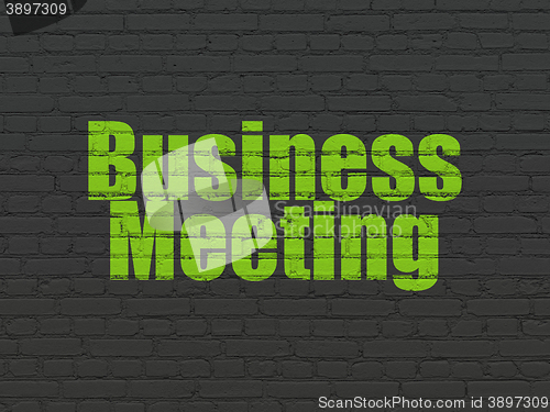 Image of Finance concept: Business Meeting on wall background