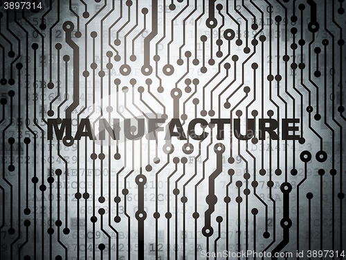 Image of Manufacuring concept: circuit board with Manufacture