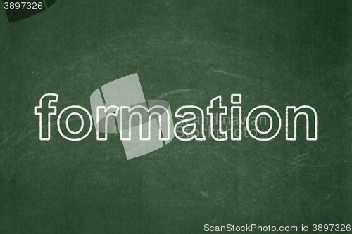Image of Studying concept: Formation on chalkboard background