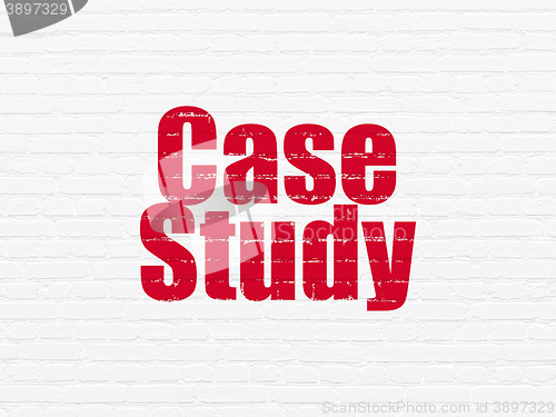 Image of Studying concept: Case Study on wall background