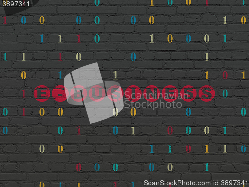Image of Finance concept: E-business on wall background