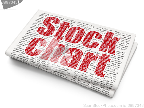 Image of Business concept: Stock Chart on Newspaper background