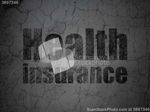 Image of Insurance concept: Health Insurance on grunge wall background