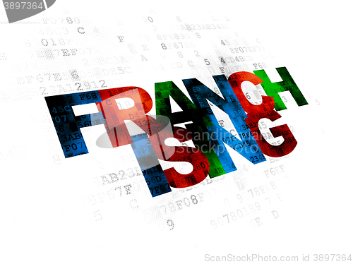 Image of Business concept: Franchising on Digital background