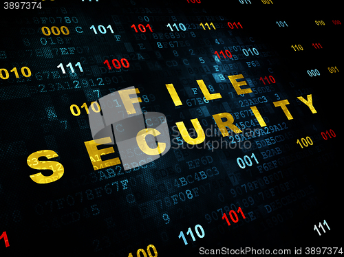 Image of Safety concept: File Security on Digital background
