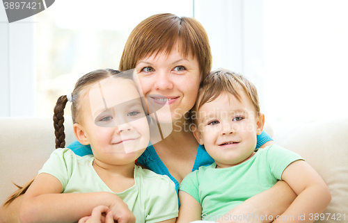 Image of Mother is having fun with her son