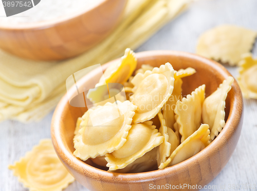 Image of raw ravioli