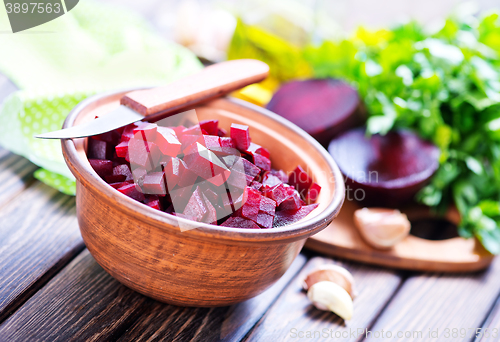 Image of salad with boiled beet