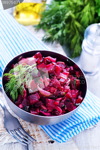 Image of salad with boiled beet