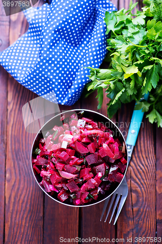 Image of salad with boiled beet