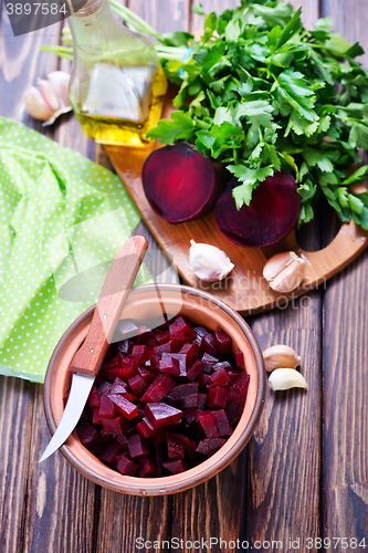 Image of salad with boiled beet