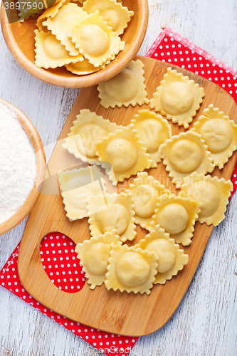 Image of raw ravioli