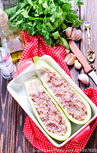 Image of marrow stuffed with meat