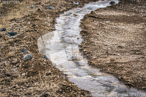 Image of Small stream in icelandic nature