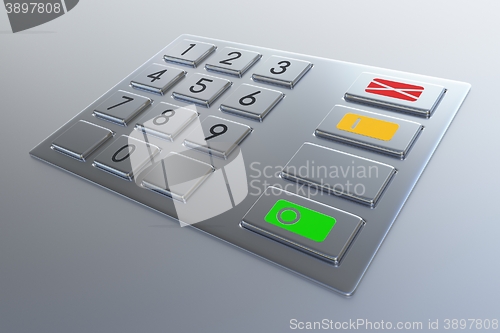 Image of Atm machine keypad.