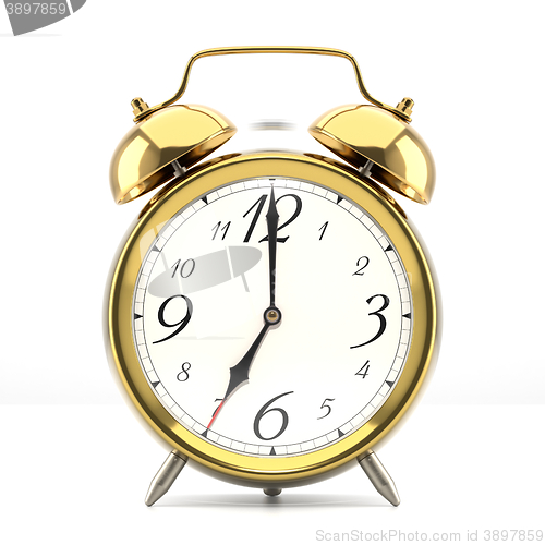 Image of Alarm clock on white background