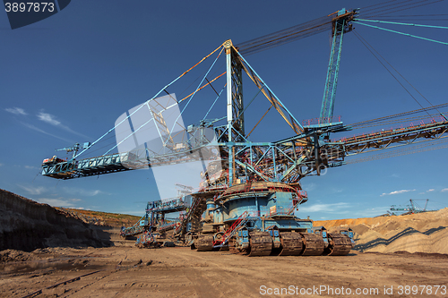 Image of Large excavator machine in the mine