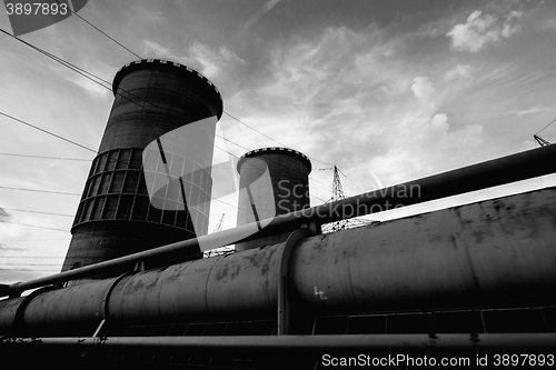 Image of Huge Power plant producing heat