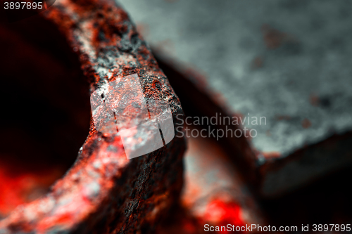 Image of Rusty old steel Closeup photo