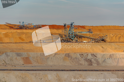 Image of Large excavator machine in the mine